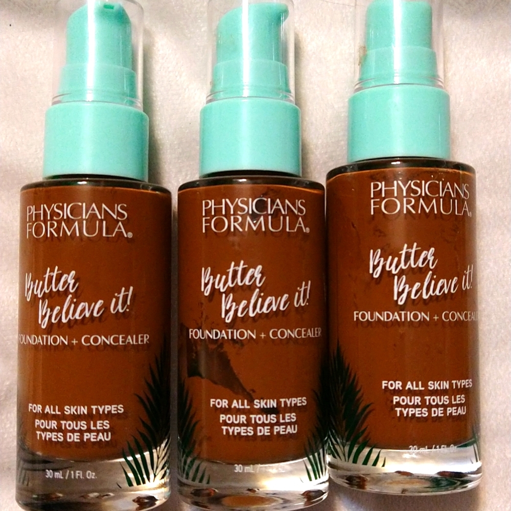 Physicians Formula 2 Foundations " Butter Believe it! Color Tone T1 to T6 Tones